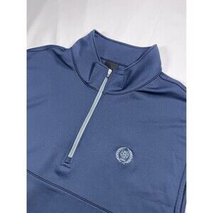 Dunning Golf XL Navy Blue Performance 1/4 Zip Vest Gilet Tech Embroidered Club